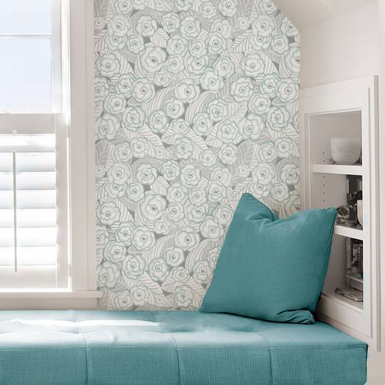 NuWallpaper Oopsie Daisy Gray Peel & Stick Wallpaper